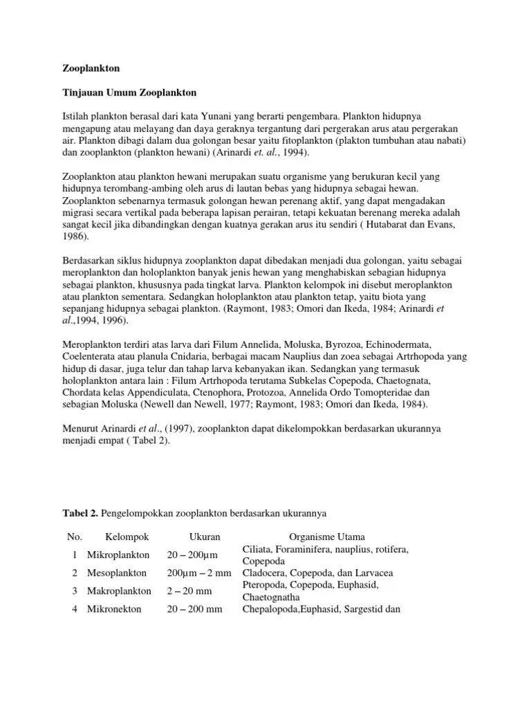 Zooplankton | PDF