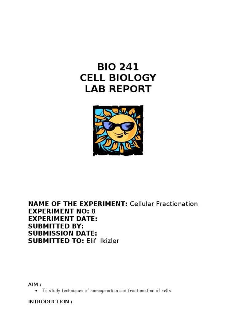 Lab Report 8 PDF Centrifugation Cell Biology