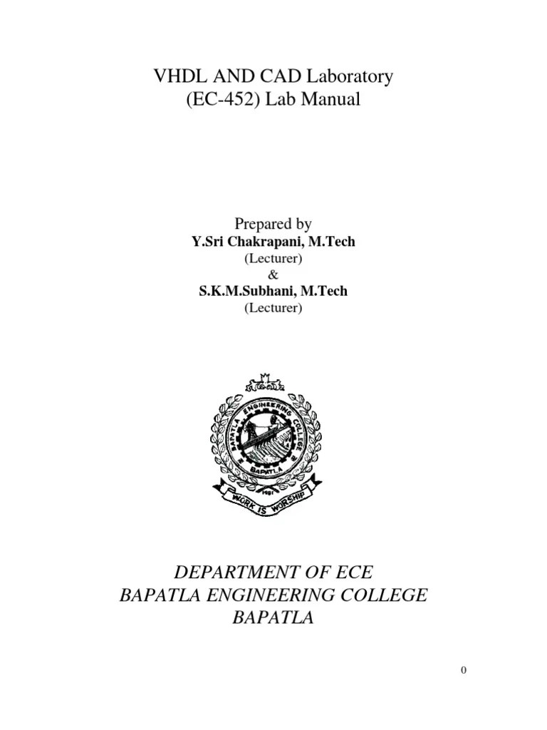 VHDL Lab Manual PDF