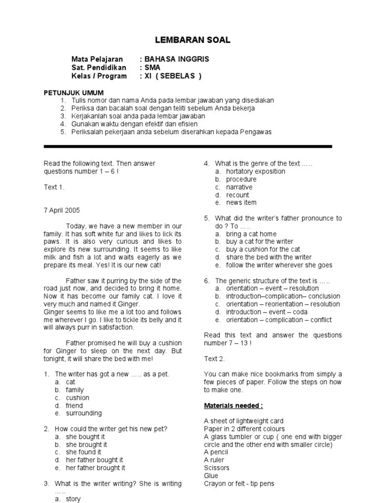 15+ Contoh Soal Bahasa Inggris Family Tree