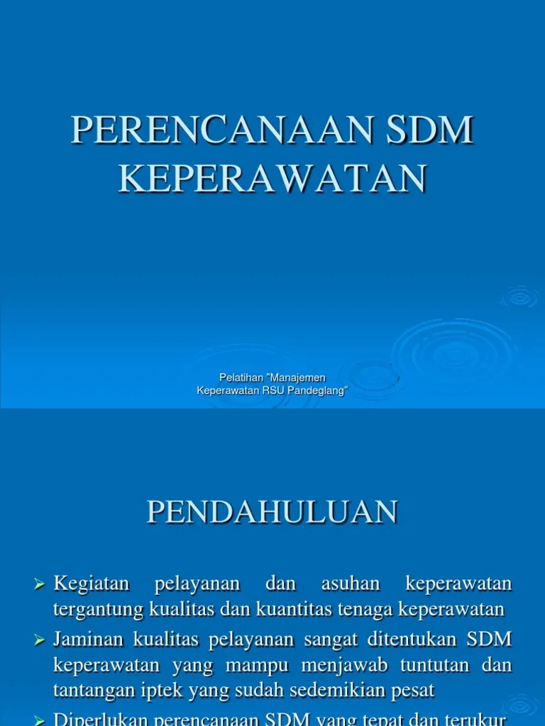 Perencanaan SDM Keperawatan