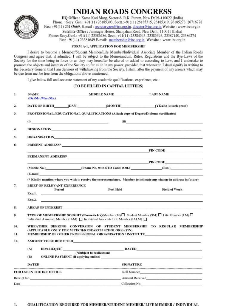 IRC form Government Politics