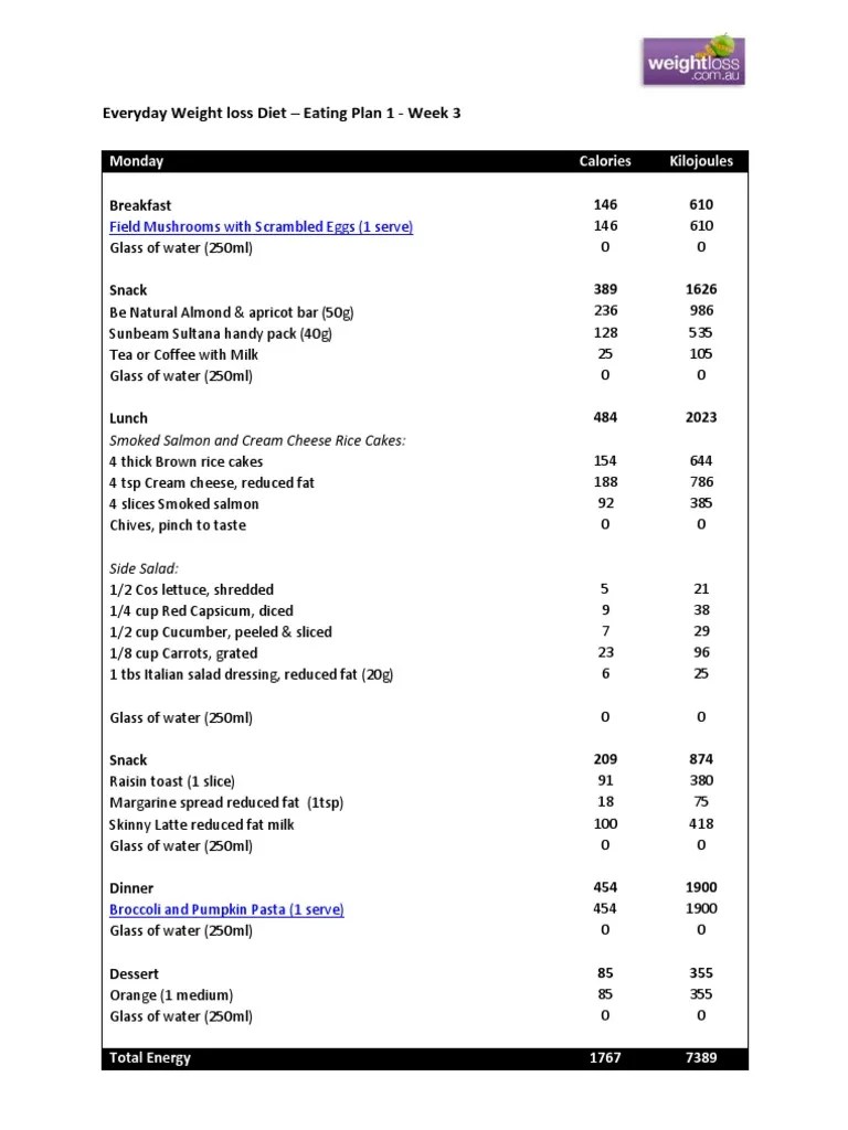 Daily Diet Plan in 3 Weeks Lunch Indian Cuisine