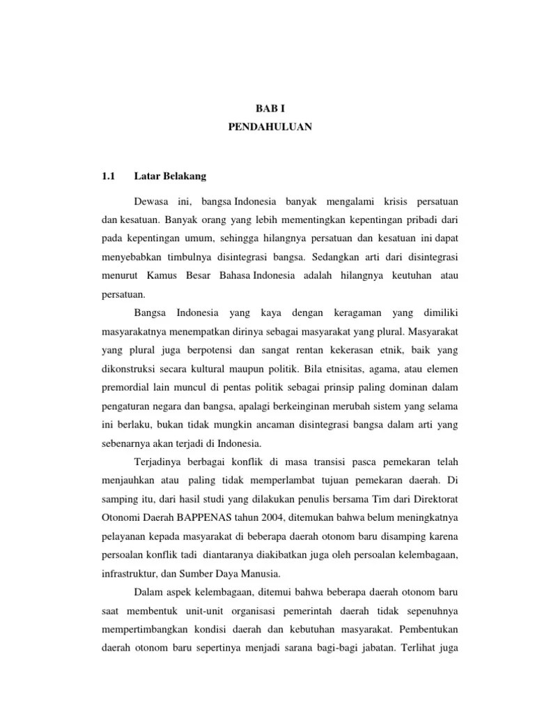 Makalah Disintegrasi Bangsa | PDF