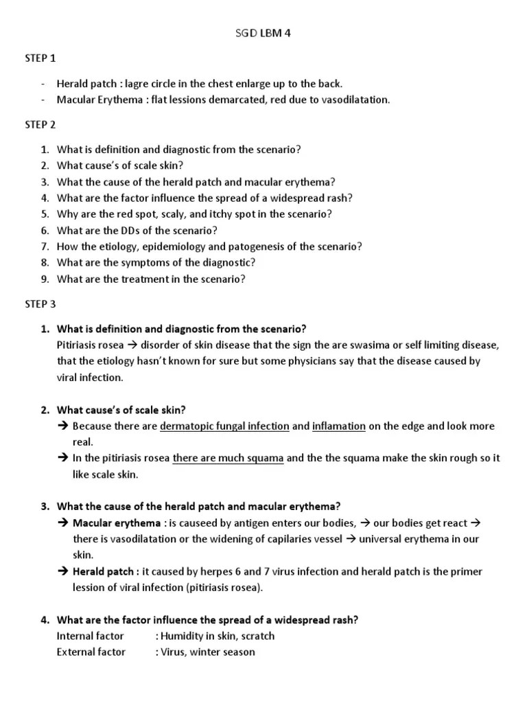 Sgd Lbm 4 1. What is definition and diagnostic from the scenario?