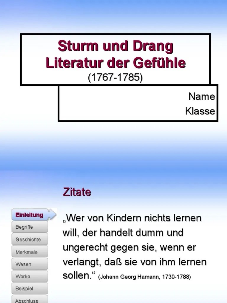 Sturm Und Drang