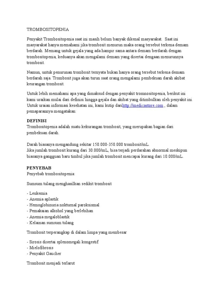 TROMBOSITOPENIA | PDF