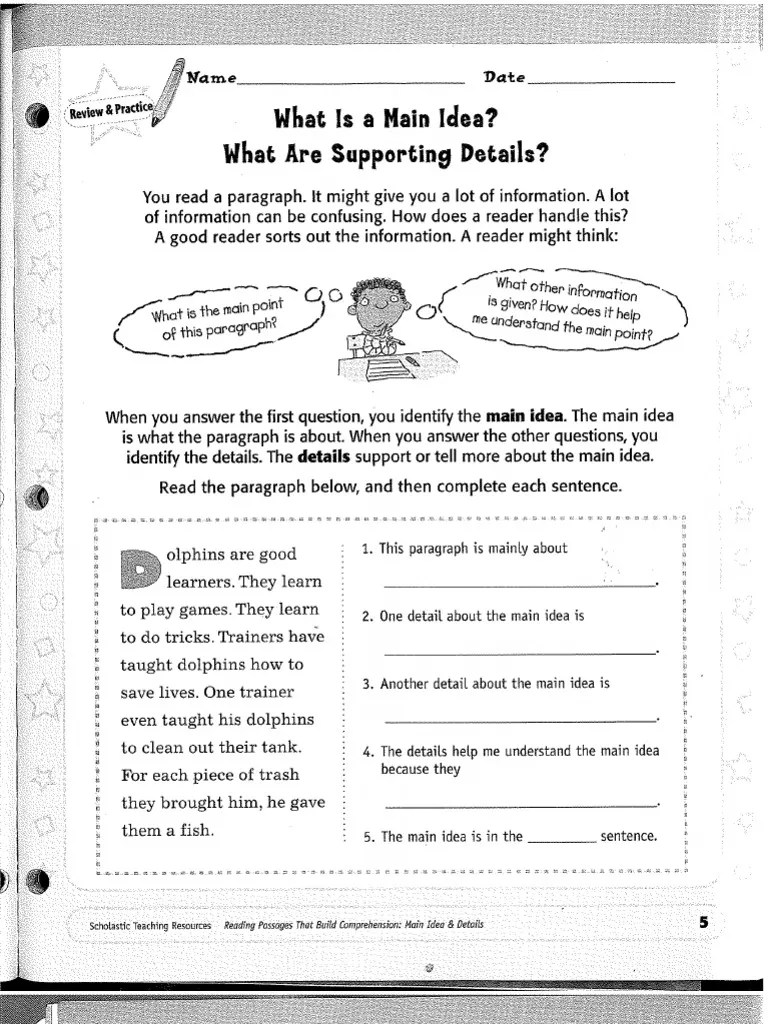 main idea ereading