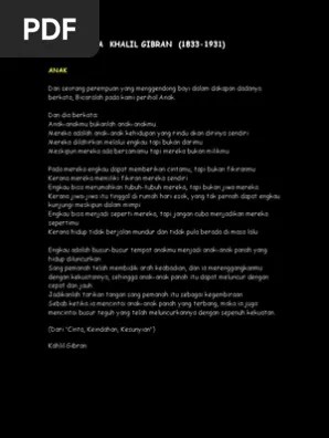 Puisi Karya Khalil Gibran | PDF