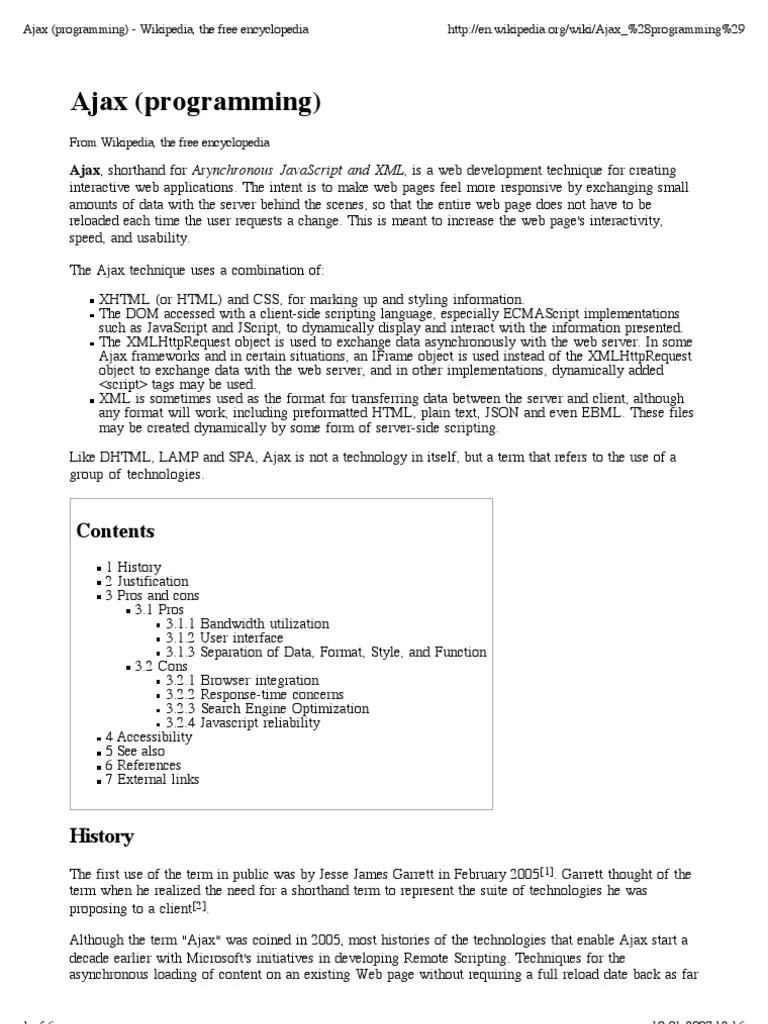 Com Ajax (Programming)  Page