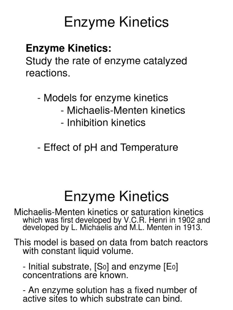 Lecture Notes Enzyme 2 Enzyme  Enzyme Catalysts