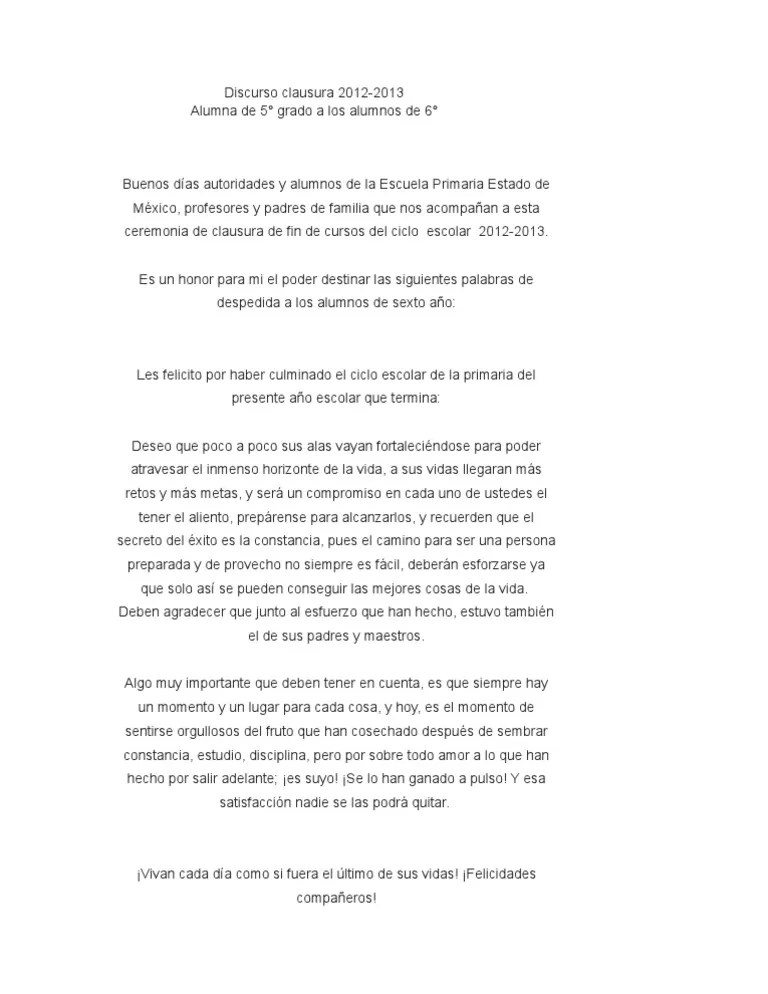Discurso de graduacion
