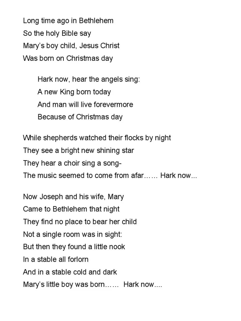 Long Time Ago in Bethlehem | PDF