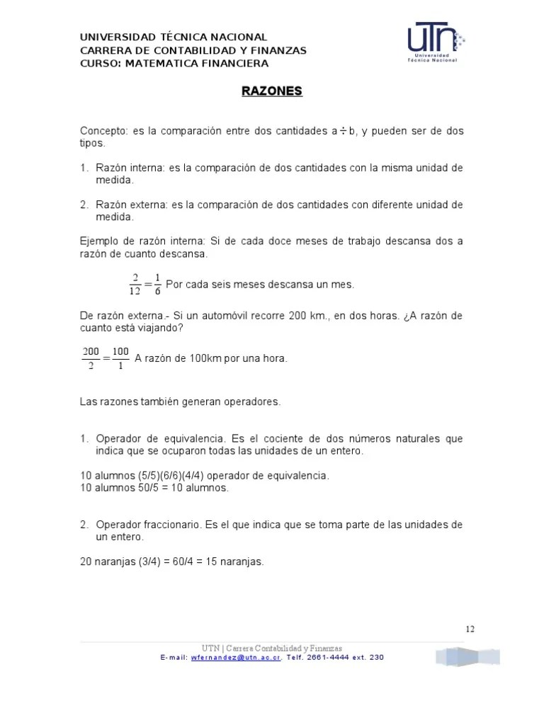1Razones Proporciones y Porcentaje Resumen Porcentaje