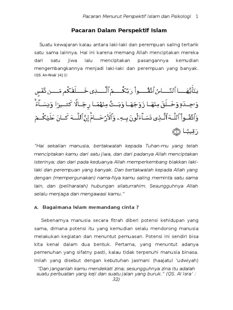 Pacaran Dalam Perspektif Islam | PDF