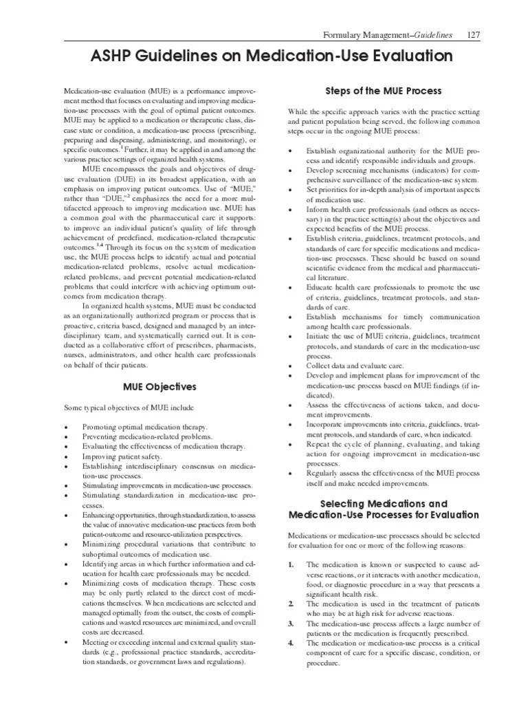 ASHP Medication use evaluation Pharmaceutical Drug Pharmacy