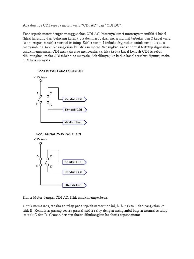 Ada Dua Tipe CDI Sepeda Motor | PDF