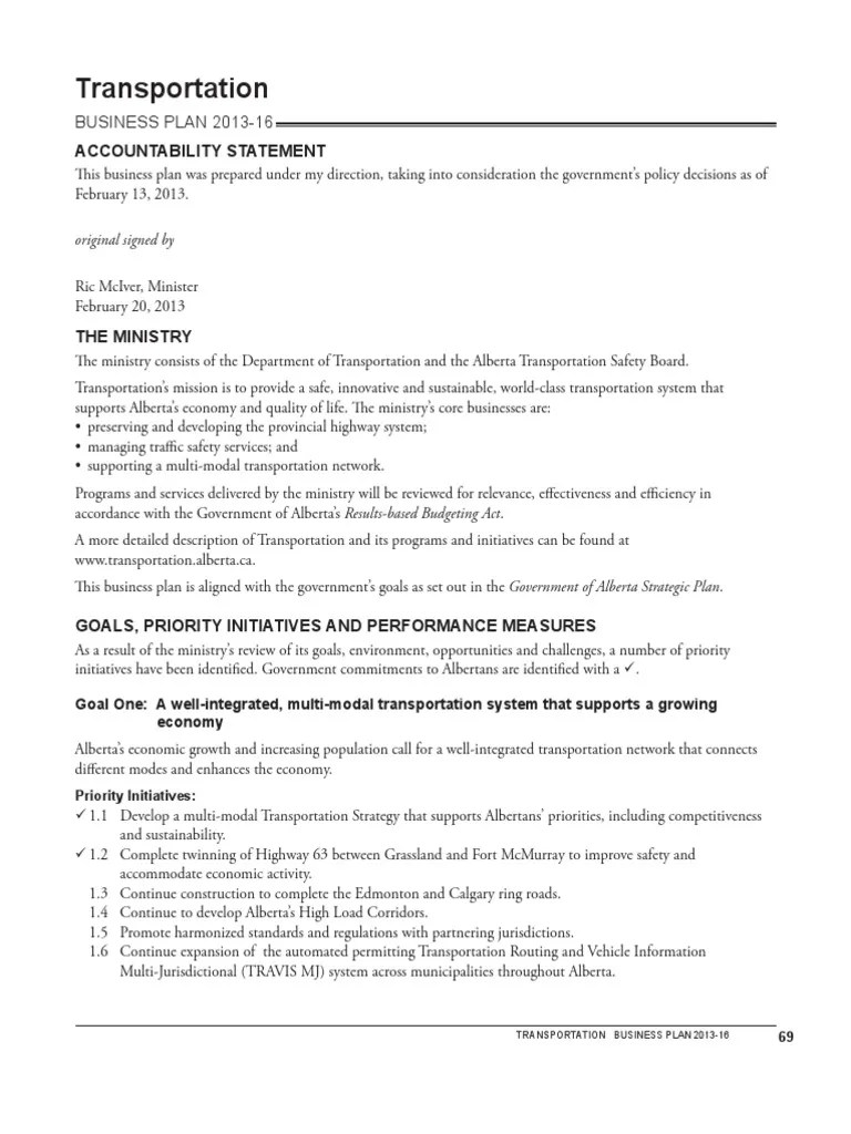 Transportation Alberta Road Traffic Safety