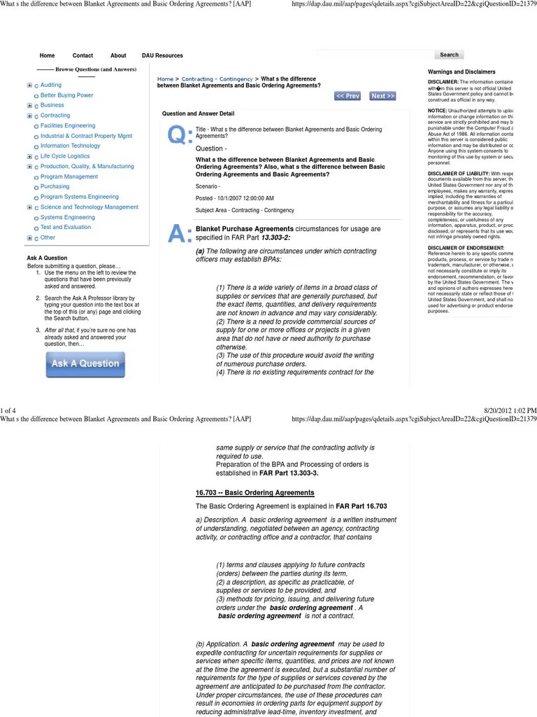 What s the Difference Between Blanket Agreements and Basic Ordering