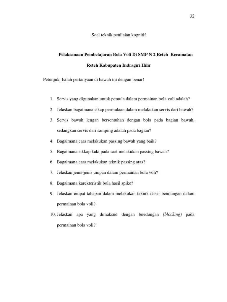 Soal Teknik Penilaian Kognitif | PDF