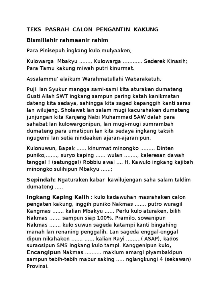 Pidato Lamaran Bahasa Jawa – Gambaran