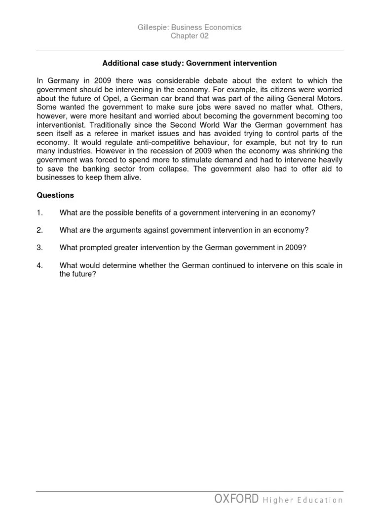 Case Study Economics