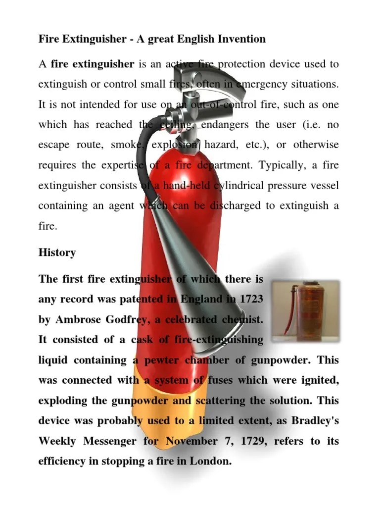 Fire Extinguisher Hazards Chemical Substances