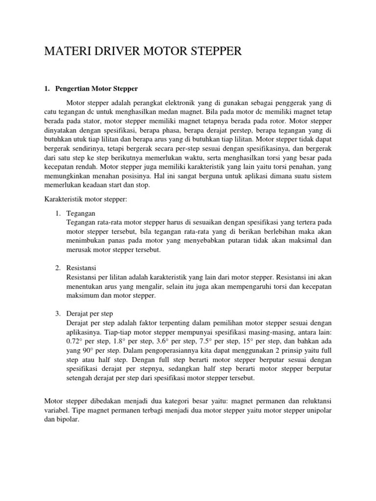 Materi Driver Motor Stepper | PDF