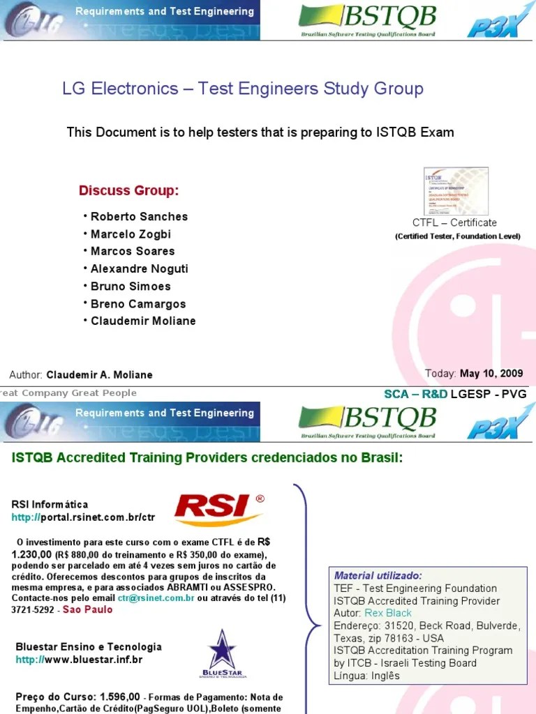 ISTQB Presentation V1 International Software Testing Qualifications