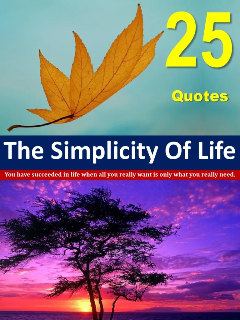 25 Quotes For The Simplicity of Life PDF