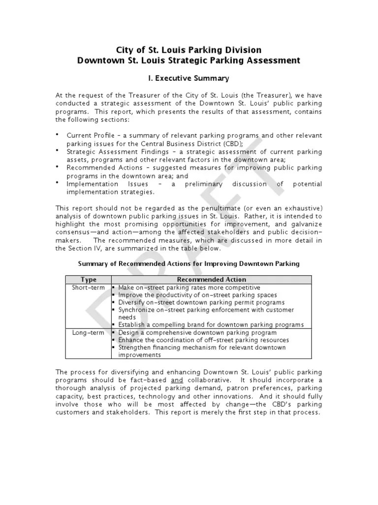 Parking ReportDraft (9!24!09) (Pgs) Parking Traffic