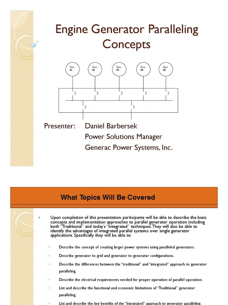 Generator Paralleling Concepts Electrical Grid Ac Power