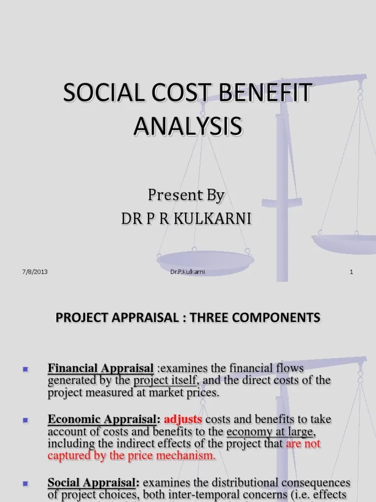 Social Cost Benefit Analysis.ppt 2009 CostBenefit Analysis Prices
