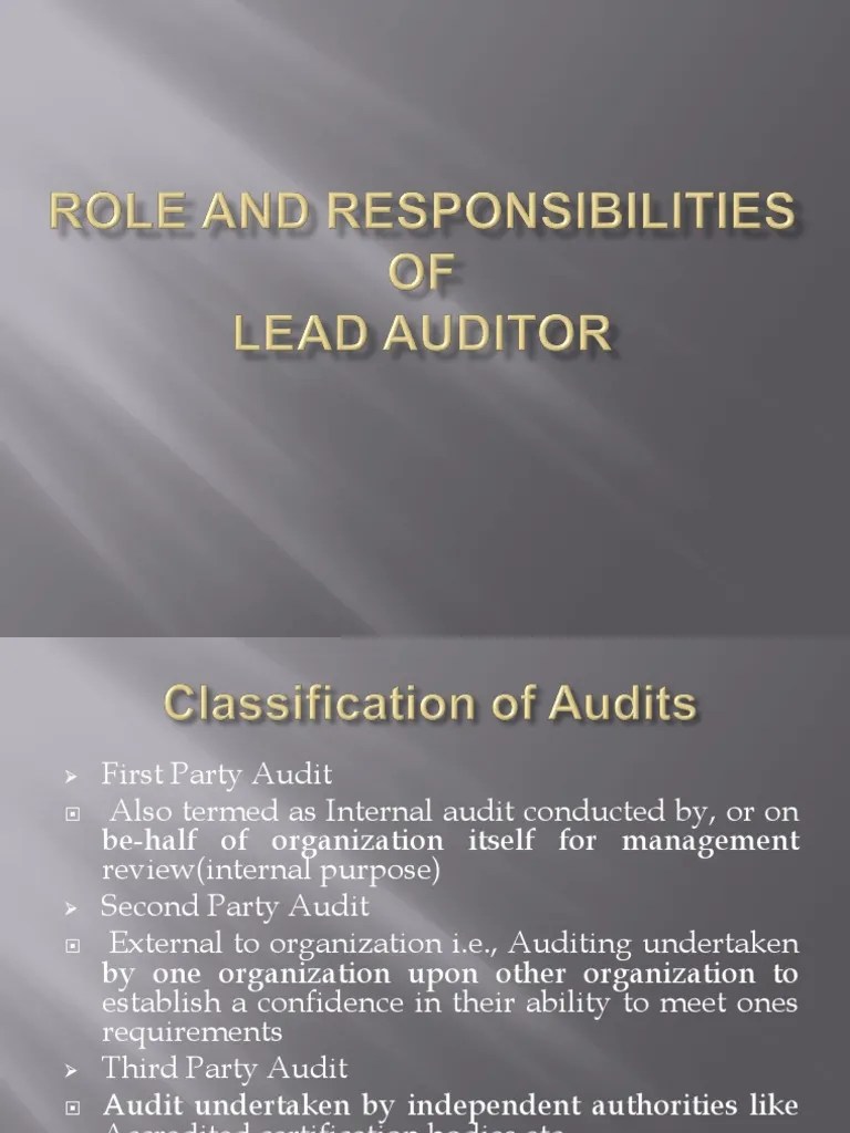 20903710LeadAuditor.ppt Audit Business