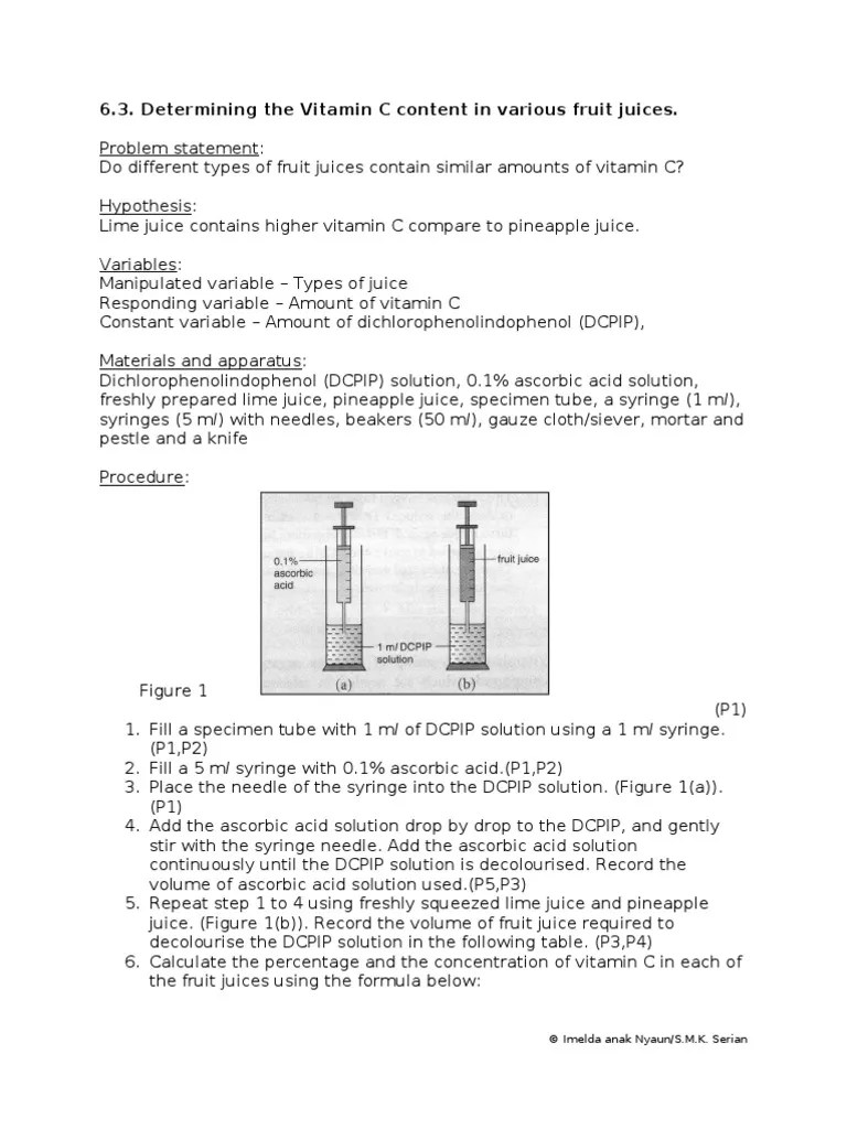 🎉 Dcpip solution vitamin c. Vitamin C. 20190128