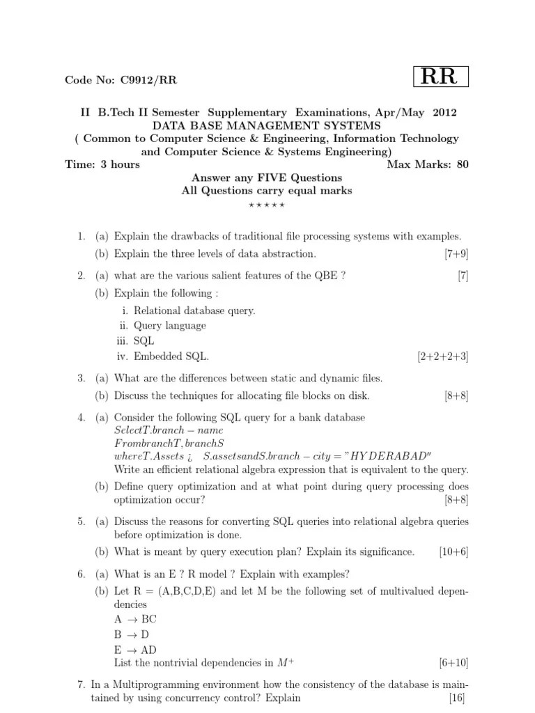 Control Systems Question Papers PDF Control Theory Parsing