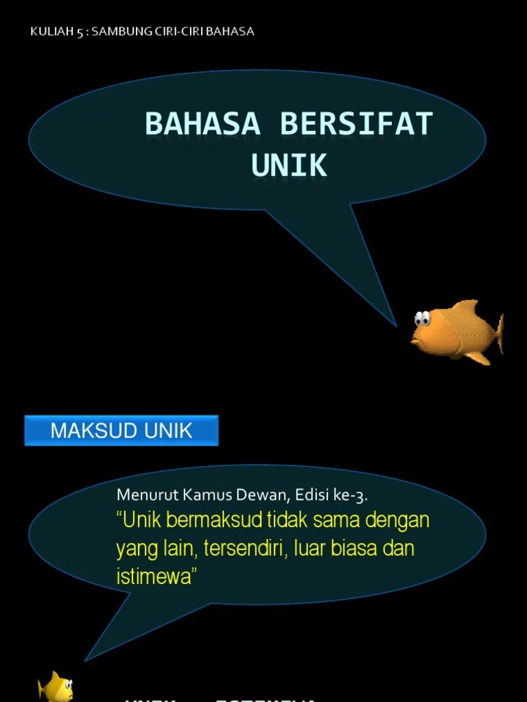 Ciri Bahasa Unik | PDF