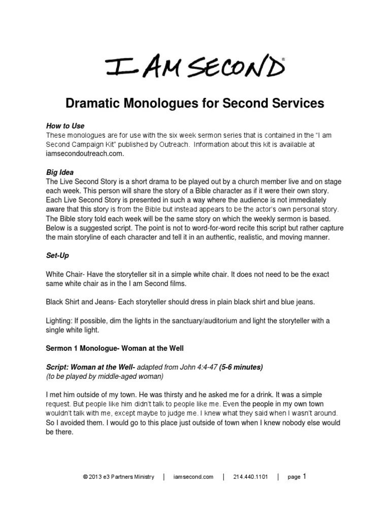 Dramatic Monologues PDF Storytelling