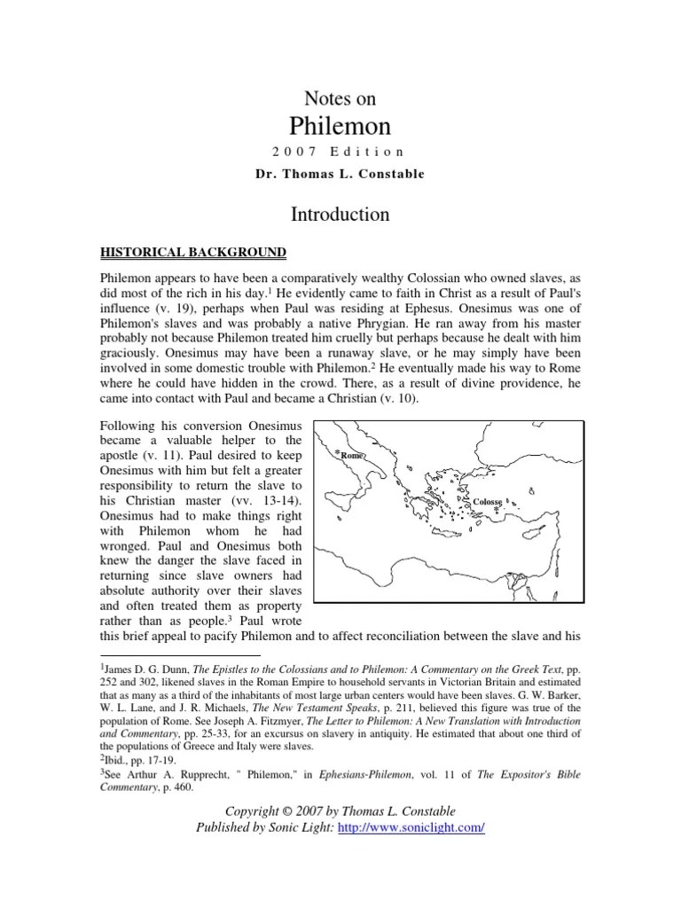 Philemon PDF Epistle To Philemon Epistle To The Colossians