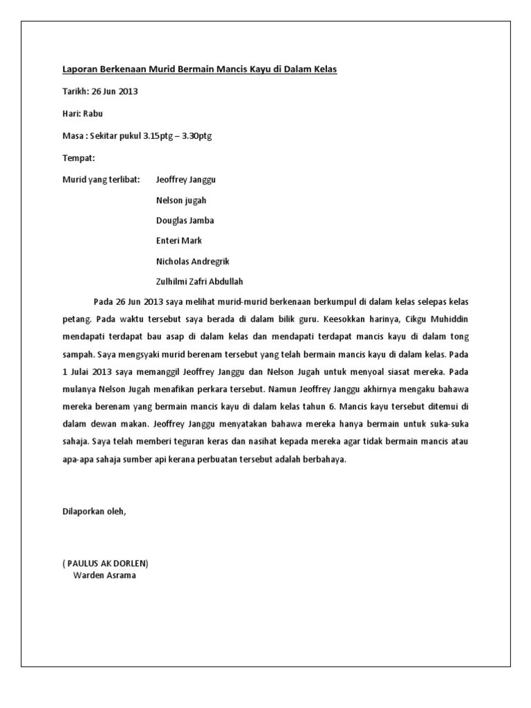 Laporan Salah Laku Murid