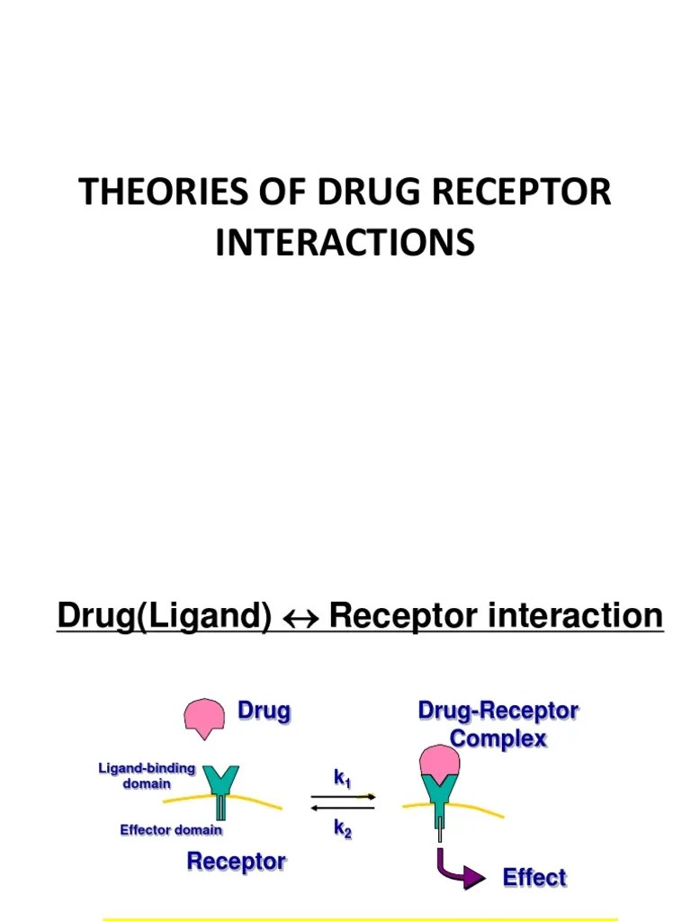 Theories of Drug Receptor Interaction Receptor Antagonist Receptor