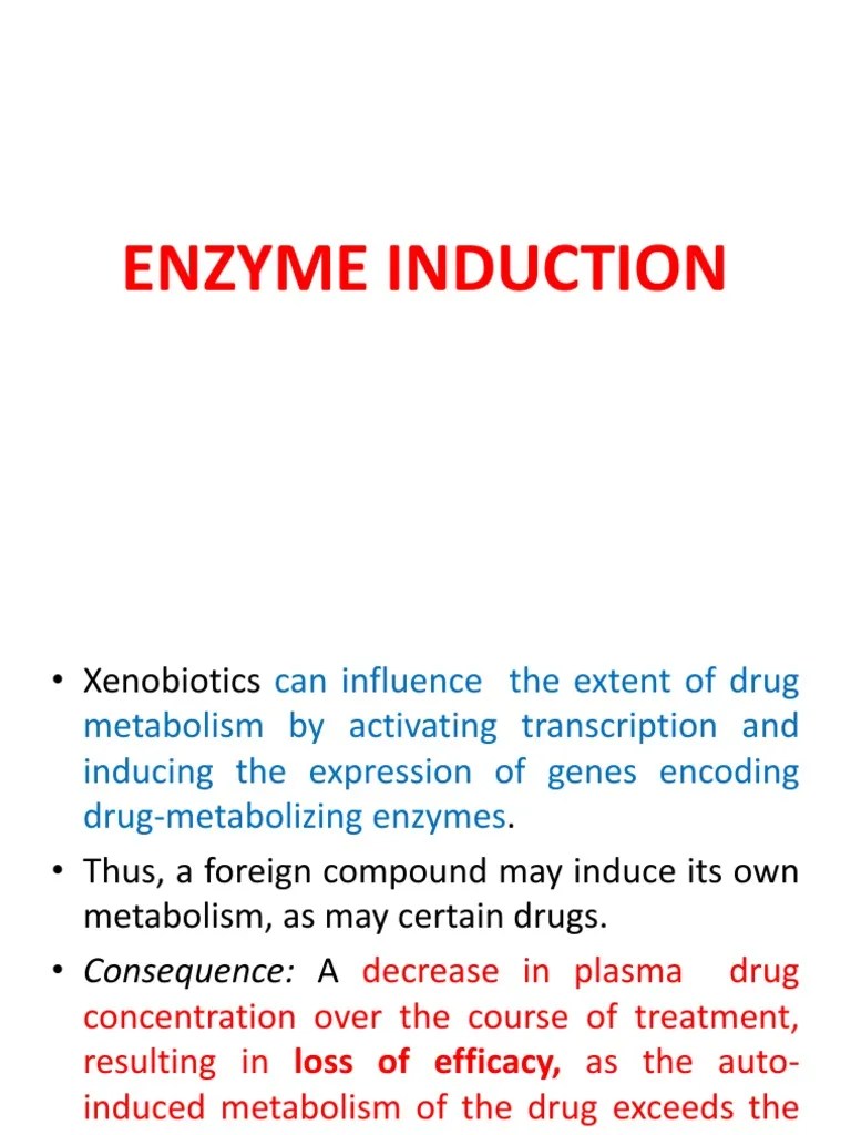 Enzyme Induction Cytochrome P450 Drug Metabolism