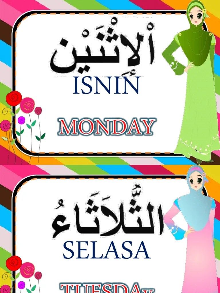 Bbm Nama Hari Dalam Seminggu