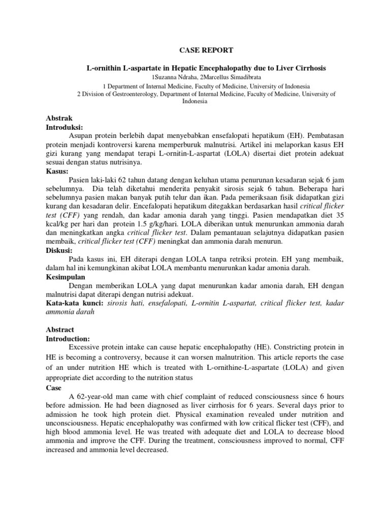 Contoh Case Report Sirosis Obat Klinis