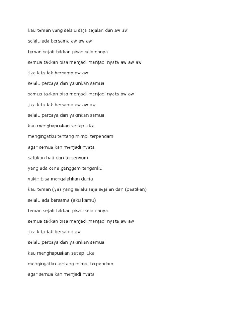 Lirik Lagu Aw Aw Aw Ditulis Tanggal Dec | PDF