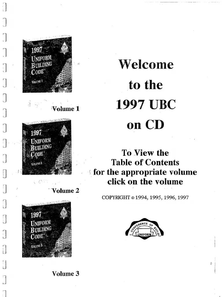 UBC 1997 Uniform Building Code Volume 1