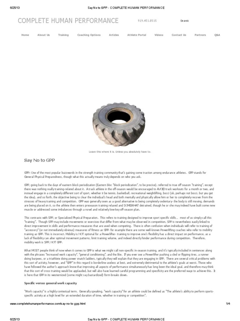 Alex Viada Say No to Gpp Complete Human Performance Weight