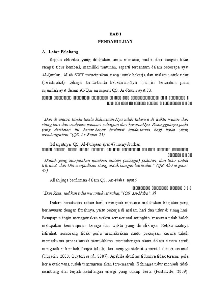 LKTI Tidur Berkualitas Secara Islami