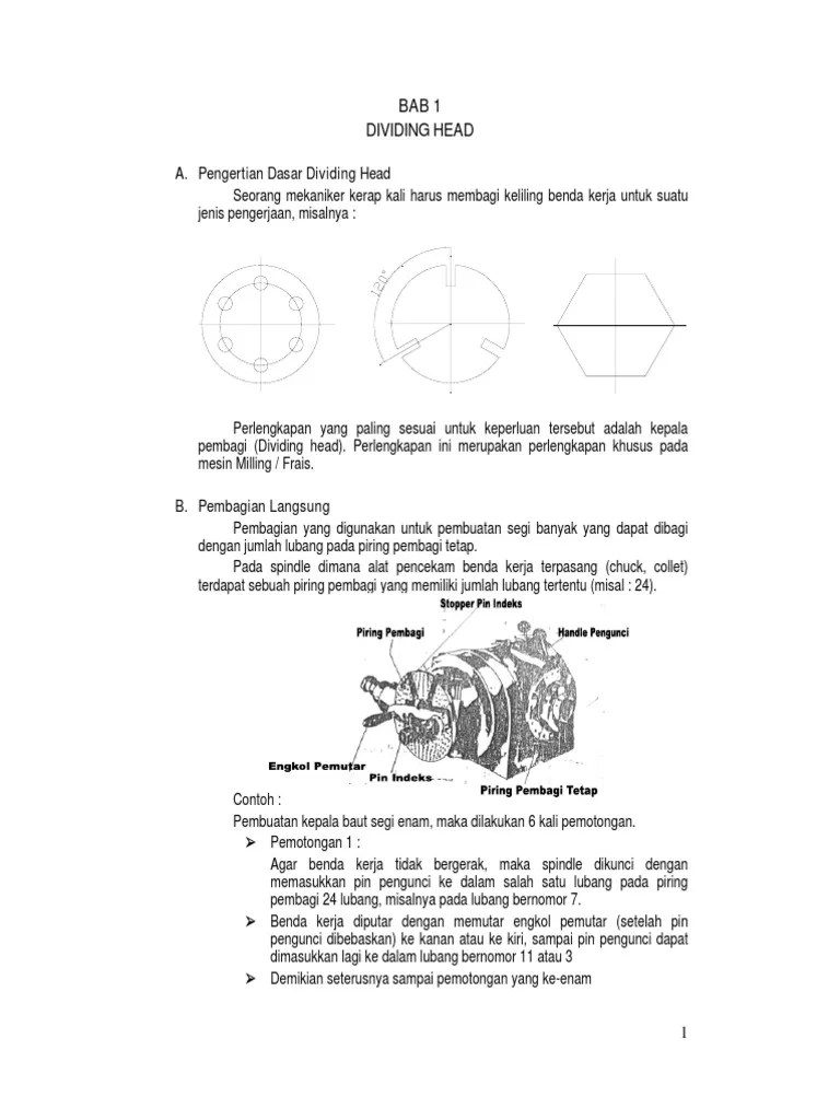 Cara Membuat Roda Gigi DGN Kepala Pembagi | PDF