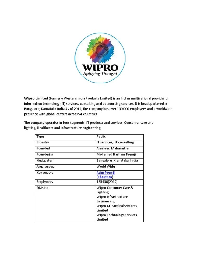 Wipro Limited (3) Technology Economies